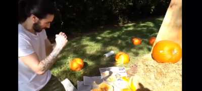 Punching a pumpkin