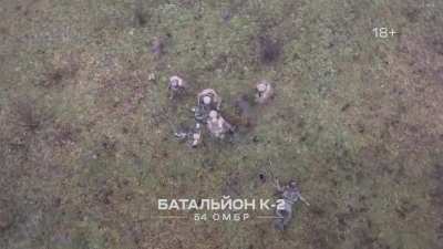 Two Wagnerites ended up near the positions of the Ukrainian K-2 unit and were noticed by them. A group of fighters from the K-2 battalion moved forward to engage in battle and capture prisoners