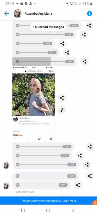 Avertisment: imagini ce pot provoca crize de ras. La cerere am sa las si numele complet, si profilul tipei. Imi cer scuze de dinainte de cringe.