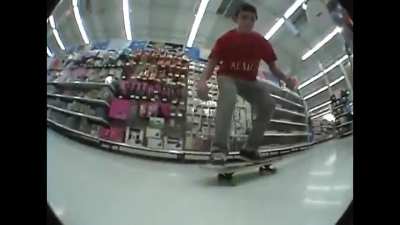 Teenagers damaging store goods