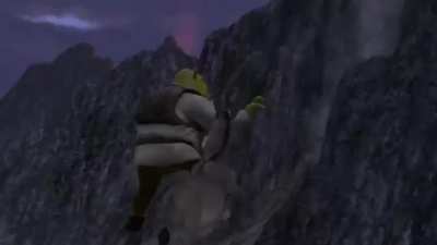 Shrek but only when ANYONE says "E"