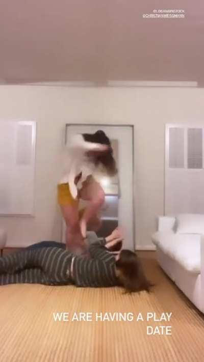 Ass jiggling and rolling on the ground