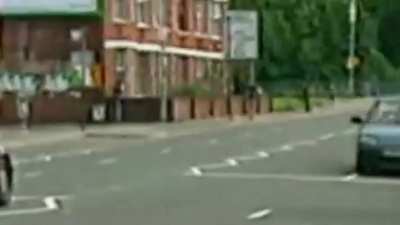 Video shows Provisional IRA firing a number of shots at an RUC patrol in Drumcree, Northern Ireland