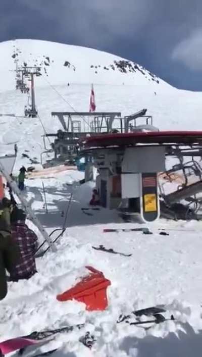Near-fatal ski lift accident