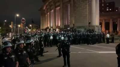 Protestors chant Ludacris's 