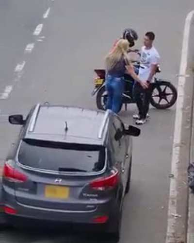 She was taken on a ride even before she got into the car!