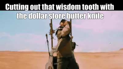 Butter knife that tastes like blood