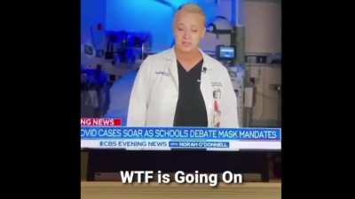 As reported in the evening news about the delta variant, In the end she says...