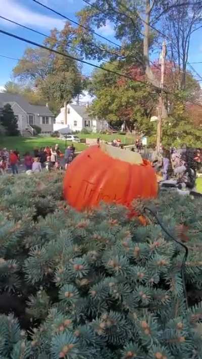 Town built event around my house on Halloween because of our decorations, a few more than expected showed.