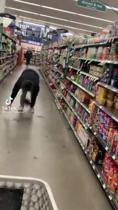 When your mom lets you push the cart