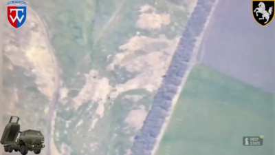 A Ukrainian drone operator spots Russian Lancet / Zala launch &amp;amp; control equipment. The site is later attacked by a missile fired from a M142 HIMARS.
