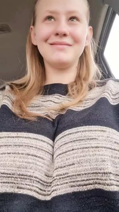See what a magical car I have and what it does to my huge boobs on bumps. Heh