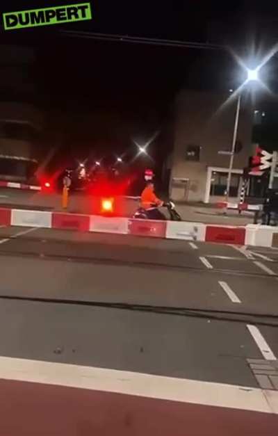 Bitch, train beats scooter (SFW)