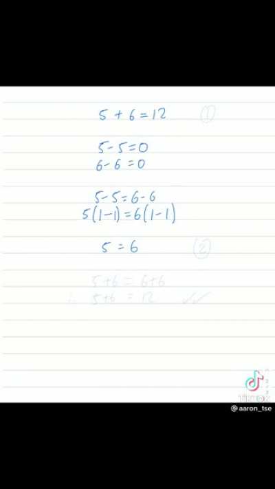 5+6 is in fact 12