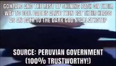 Omg I can't believe chairman Gonzalo would do this. Surely Fujimori would never lie to me!