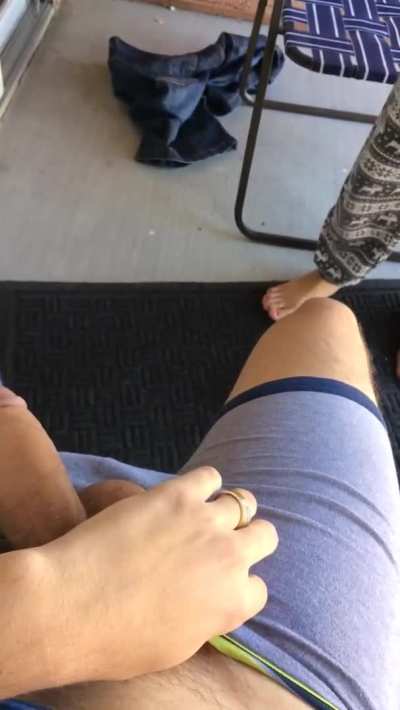 sucking him in front of the neighbors 👀