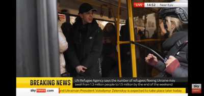 Ukranian dude asks reporter "is weed legal in UK" while under shelling