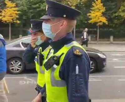 Irish policewoman gets spooked by plant