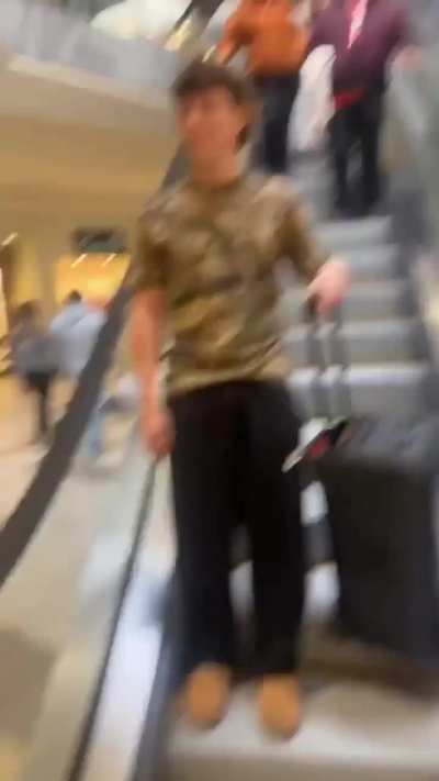 "rapper" brings speaker into mall to promote his own music
