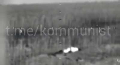 RU POV: Ukrainian soldier is hit twice