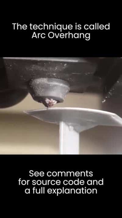 The cleanest 90&deg; overhang you've ever seen. Only possible using Arc Overhangs.