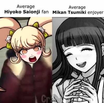 Average Hiyoko Saionji Fan 👱&zwj;♀️ vs Average Mikan Tsumiki Enjoyer 💉
