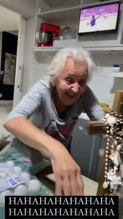 Grandma cheering