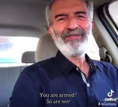 &ldquo;You are armed? So are we! The warmest weapon in the world is in our hands: our blood.&rdquo; - Veteran #Iran theatre &amp;amp; film actor, Mohammad Emrani, releases video to leaders of the Islamic Republic
