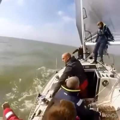 Sitting on the sail