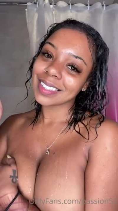 In the shower