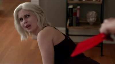 Dominatrix Aly Michalka spanking Rose McIver from iZombie