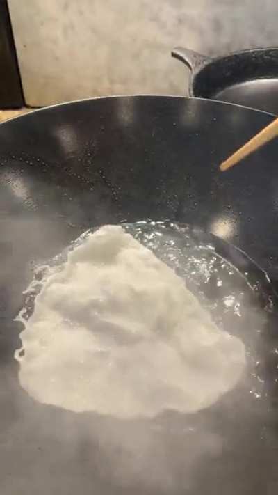 Frying rice paper is exciting every single time.