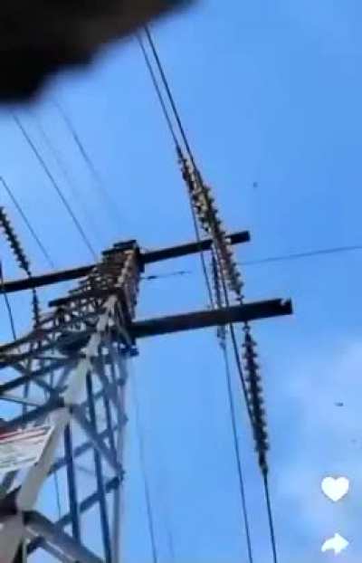 Touch my high voltage thru the power line (he&rsquo;s fine)