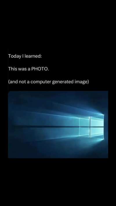 Windows wallpaper was A PHOTO
