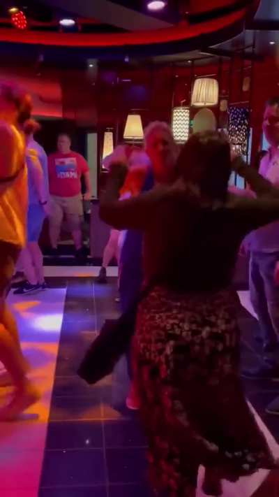 Dancing at the work function party