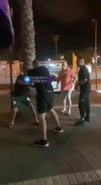 2 drunk guys got upset because the supermarket was closed, harassed the owner and tried to punch him