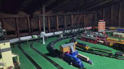Finally after 4 years got to run my layout in my attic
