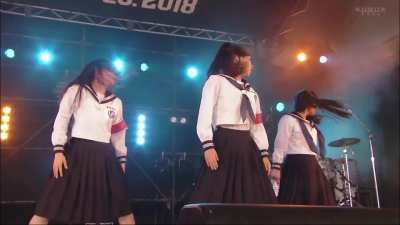 Archive. Atarashii Gakko perform "okami no uta" at Rock in Japan Festival 2018