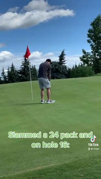 When you drink too much at golf&hellip;