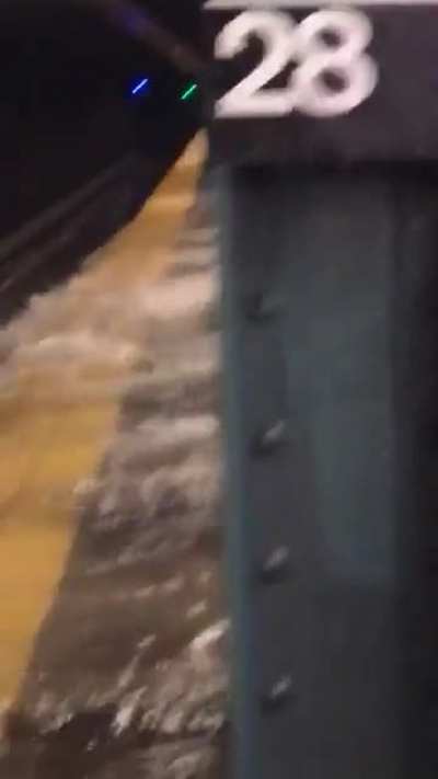 New York subway after 3 inches of rain fell in an hour