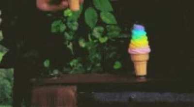 Thanks, I hate rainbow ice cream