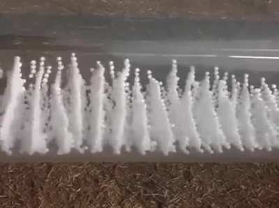 Styrofoam dancing to sound waves