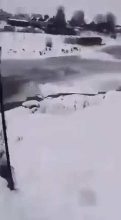 To frozen lake