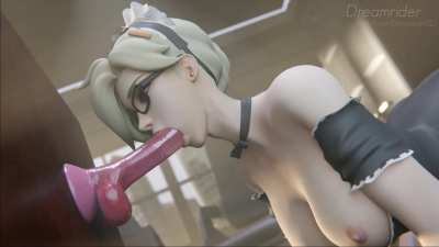 Mercy sucking a dildo (Dreamrider)