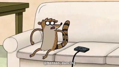 "Oh crap...Did Rigby sit here"