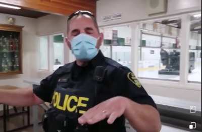 Mother arrested by OPP at the Ripley Arena for trespassing after refusing to provide proof a vaccination