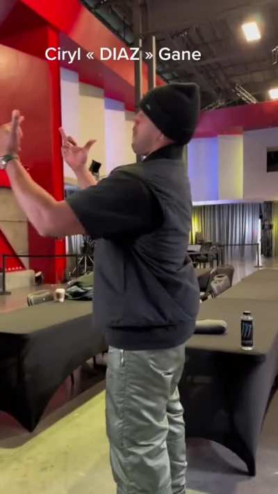 Ciryl Gane&rsquo;s impression of Nate Diaz is spot on 😆