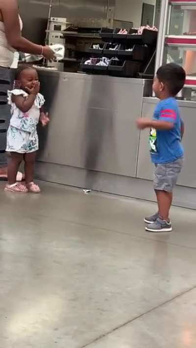 The moment they become childhood sweethearts.