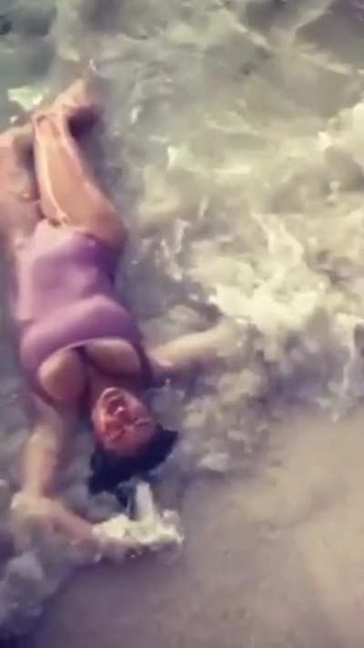 being swept away by the waves, 2019