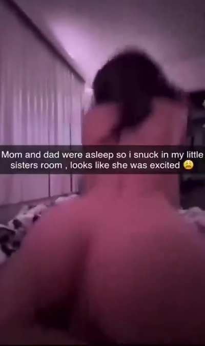 Having some fun with little sister while mom and dad are sleeping